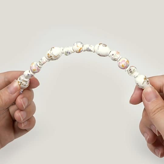 Jesse James Beads White & Pink Floral Ceramic Bead Mix